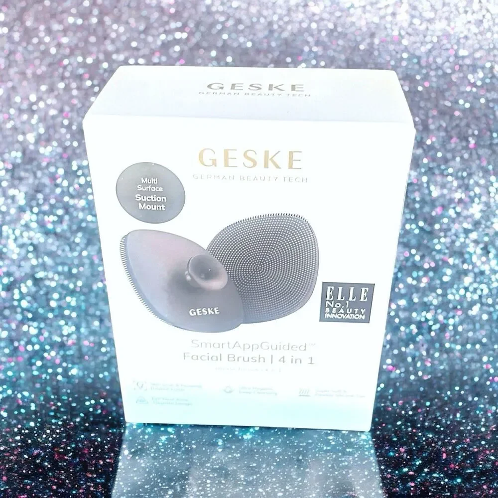 GESKE Facial Brush SmartAppGuided 4 in 1 Facial Brush in Gray  Brand New in Box